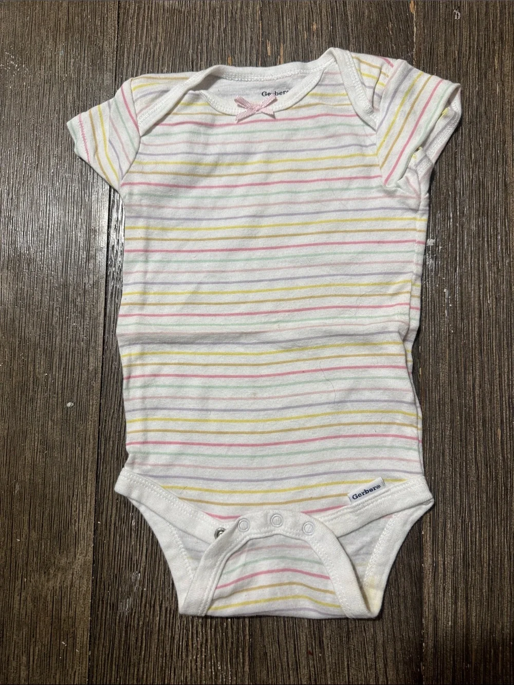 Gerber 6-9M Baby Girl Bodysuit Bundle | 3-Pack Ice Cream & Spring